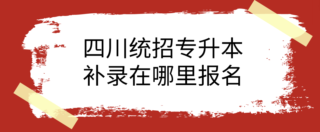 四川統(tǒng)招專升本補錄在哪里報名(圖1)