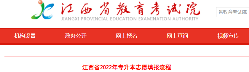 江西省2022年專升本志愿填報(bào)流程