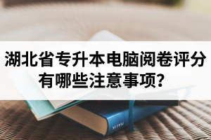 湖北省專升本電腦閱卷評分有哪些注意事項？