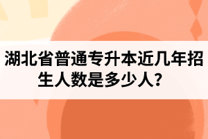 湖北省普通專升本近幾年招生人數(shù)是多少人？工作和升本怎么選擇比較好？