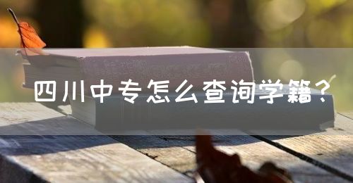 四川中專怎么查詢學(xué)籍？(圖1)