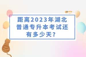 距離2023年湖北普通專升本考試還有多少天？