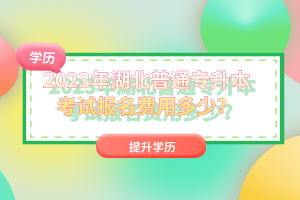 2023年湖北普通專升本考試報(bào)名費(fèi)用多少？