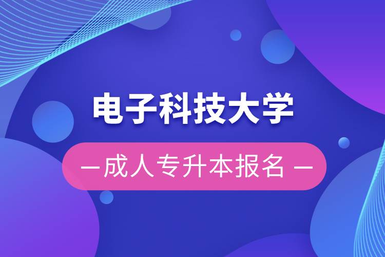 電子科技大學成人專升本報名