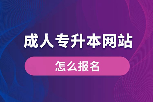 成人專升本網(wǎng)站入口和怎么報名