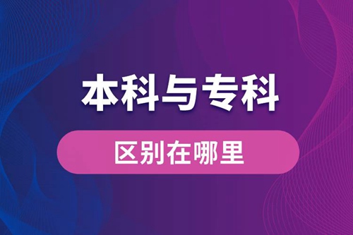 本科與?？频膮^(qū)別在哪里